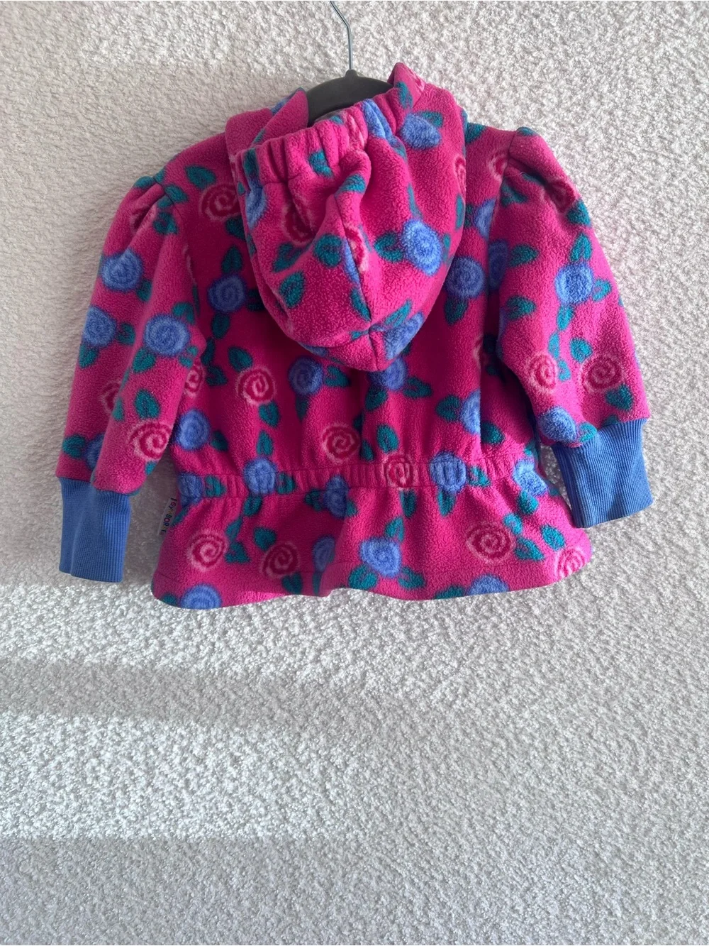 Gymboree Vintage Rainbow Tag Pink Fleece Jacket Hat Booties Bundle‎ Size 9-18 Mo